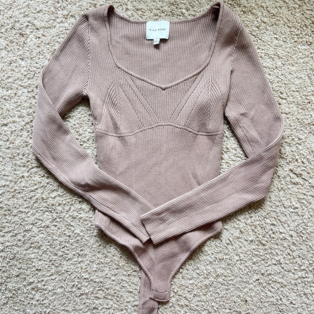SWEATER THONG BODYSUIT